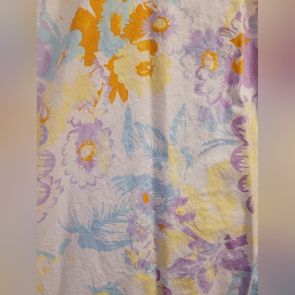 City Chic Pastel Floral Midi Dress in Light Blue and Yellow Accents - Picture 11 of 15